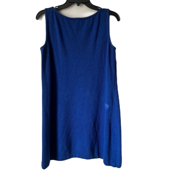 St.John Knitted Sleeveless Sheath Bodycon Mini Dress Wool A-Line Navy Vintage 10 - Picture 2 of 10